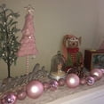 thumbnail image 4 of Northlight 3-Finish Shatterproof Ball Christmas Garland - 6' x 4" - Pink - Unlit, 4 of 6
