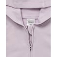 thumbnail image 3 of Hanes Pure Comfort Baby Lightweight French Terry Full-Zip Hoodie, Organic Cotton, Boys & Girls Purpling Dawn 9MTH, 3 of 3