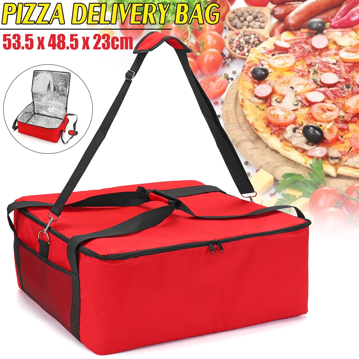 Takeaway Food Delivery Insulated Thermal Pizza Food Pizza Bag Aluminium