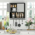 thumbnail image 6 of Garage Wall Cabinet with Locking Doors and Adjustable Shelf, Metal Wall Cabinet, Floating Upper Storage Cabinet (BlackGrey), 6 of 8