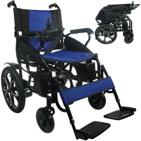 Portable Electric Wheelchair for Adults, Foldable Motorized Power Wheelchairs