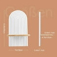 thumbnail image 3 of JUMRHFAN Wall Shelf White Boho Wall Decoration Wooden Shelf Wall Floating Shelves Bookshelf Wall Modern Wall Shelf Decoration Living Room Bedroom Office Plant Rack Flower Pot Wooden Rack, 3 of 7