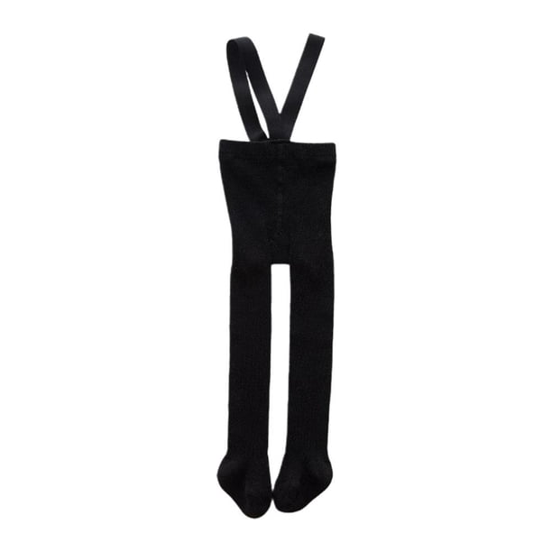 Pantimedias Con Tirantes Transpirables Para Niños Pequeños, Pantimedias Ajustadas De Cintura Alta De Color Sólido Para Niñas Pequeñas, Calcetines Básicos Para El Día A Día Yuarrent BA001331-12