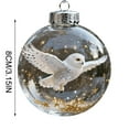 thumbnail image 3 of Crystal Snow Globe with Miniature Winter Scene and Weighted Base for Holiday Decor, 3 of 6