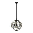 thumbnail image 6 of Hunter - Stone Creek 6-light French Oak, Large Pendant Light, Dimmable, Rustic Style, Sphere Shaped, for Bedrooms, Dining, Living Rooms - 19223, 6 of 9