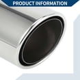 thumbnail image 6 of Unique Bargains 1 Set Double Wall Slant Exhaust Tip 2.5" Inlet 4.1" Outlet Silver Tone, 6 of 8