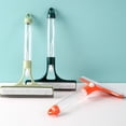 thumbnail image 6 of 3-in-1 Window Cleaning Tool with Built-in Spray Bottle - All Glass Surfaces Squeegee, Scraper & Scrubber for Windows, Cars, Showers & Mirrors (light green), 6 of 6