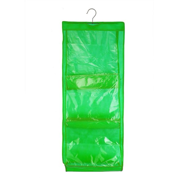 Wuyanis Transparent 6 Pocket Handbag Hanging Storage Bag Dust-proof Pouch Organizer
