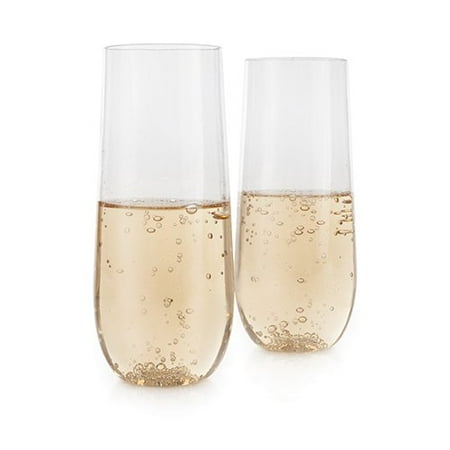 Stemless Flute Glass - Stemless Champagne, Flexi Stemless Champagne Flute Glasses Vintage Wine Stemless