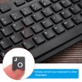 thumbnail image 5 of Unique Bargains Russian Keyboard Stickers Universal Keyboard Cover Frosted, Black Background White Lettering 6 Pack, 5 of 5