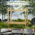 thumbnail image 3 of Bamboo Over the Toilet Storage Shelf - 2-Tier Bathroom Organizers, 2 in 1 Dual Stable Home Storage Rack for Small Bathroom, Space Saver, 3 of 10