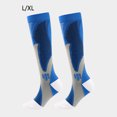 thumbnail image 1 of Chaussettes de Soccer Confortables Respirantes Anti-Humidité Bas de Soccer Tube Moyen Extensible Sport Extérieur Escalade Randonnée Bleu Bleu>L/TG, 1 of 8