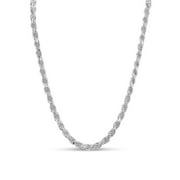 Silver Rope Chain Necklace