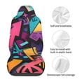 thumbnail image 5 of Xecao Vibrant Graffiti Urban Art Print Car Seat Cover in That Fits Most Cars, Vans, SUVs, and Trucks., 5 of 7