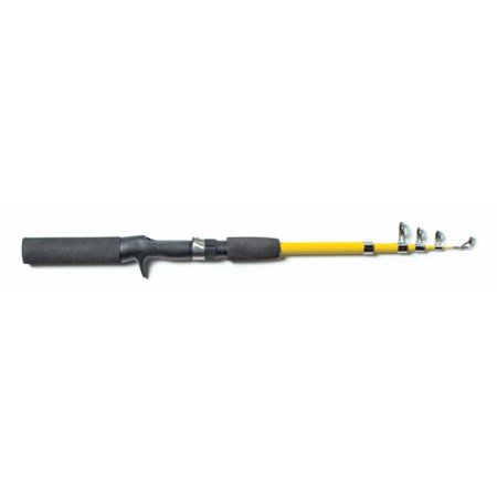 "Eagle Claw Pack-IT Telescopic Spincast Rod 1 Piece (Yellow 5-Feet 6-Inch)"