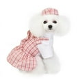 thumbnail image 2 of 1Pc Cute Pink Plaid Princess Dog Dresses for Small and Medium Dogs, 2 of 6