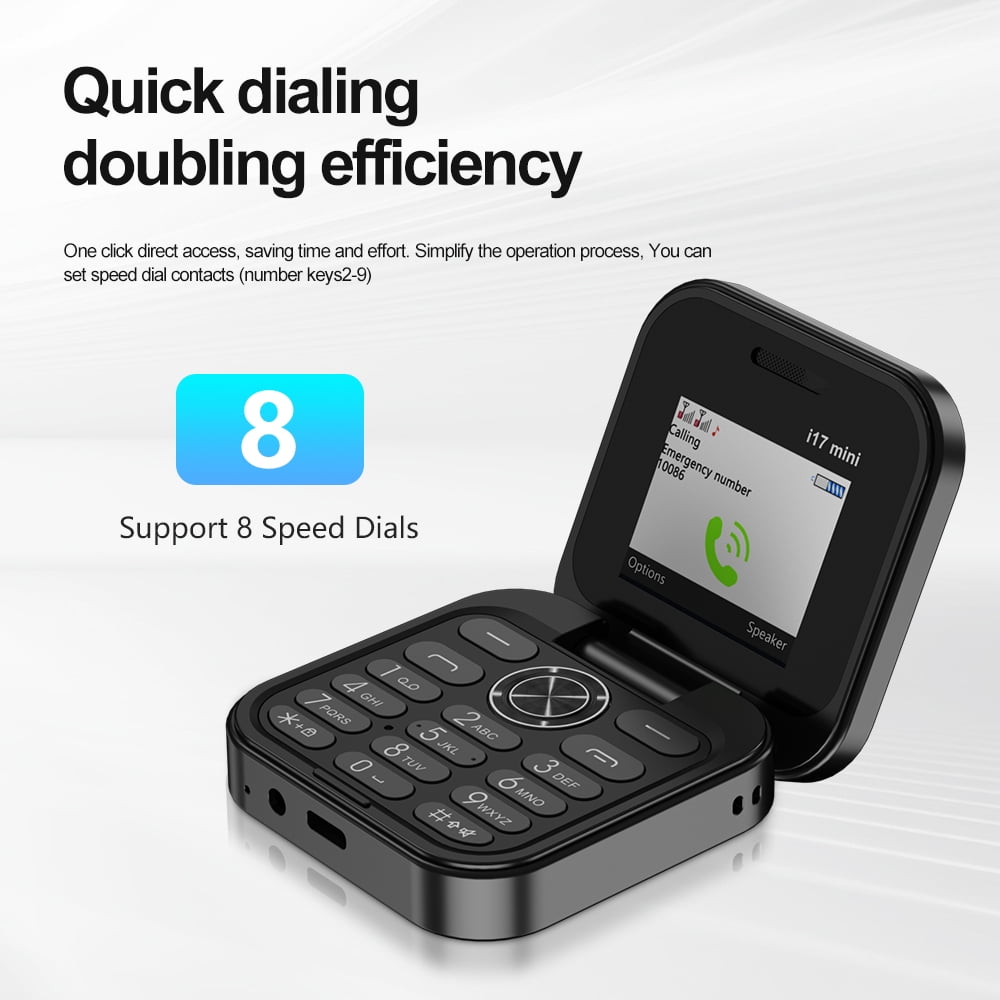 i17 Mini 32MB Flip Cellphone (Unlocked), Blue - Walmart.com