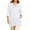 White, variant on Split Notch V Neck 3/4 Sleeve Dual Side Patch Pocket Solid Longline Loose Tunic Plus size Top for Women All Season Casual Daily Loungewear