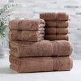 thumbnail image 2 of Superior Egyptian Cotton Absorbent 8-Piece Forest Green Towel Set, 2 of 13