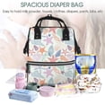 thumbnail image 5 of Daiia Colorful Seashells Large Capacity Baby Bag Waterproof Stylish Diaper Bag Mummy Backpack Adjustable Straps Diaper BagBaby Essentials Bag, 5 of 6