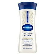 Vaseline Intensive Care Body Lotion for Dry Skin Advanced Repair Unscented Lotion Made with Ultra-Hydrating Lipids + Vaseline Jelly to Repair Extremely Dry Skin, 10 fl oz