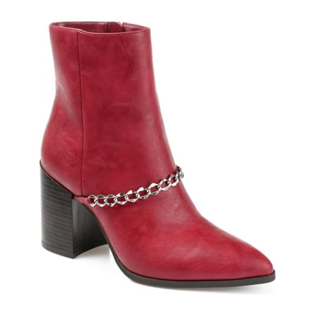 

Journee Collection Womens Monicco Block Heel Chain Ankle Boots