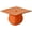 Matte Orange, variant on Academic Cap (White, Matte Finish) - Unisex - One Size
