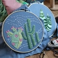 thumbnail image 3 of Coofit Embroidery Kit Fashion Cactus Creative Embroidery Starter Kit Needlework Kit, 3 of 7