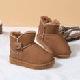 thumbnail image 2 of Quealent Kid's Girls Shearling Sheepskin Boot - Warm Easy On Winter Boot Brown for Size 2, 2 of 9