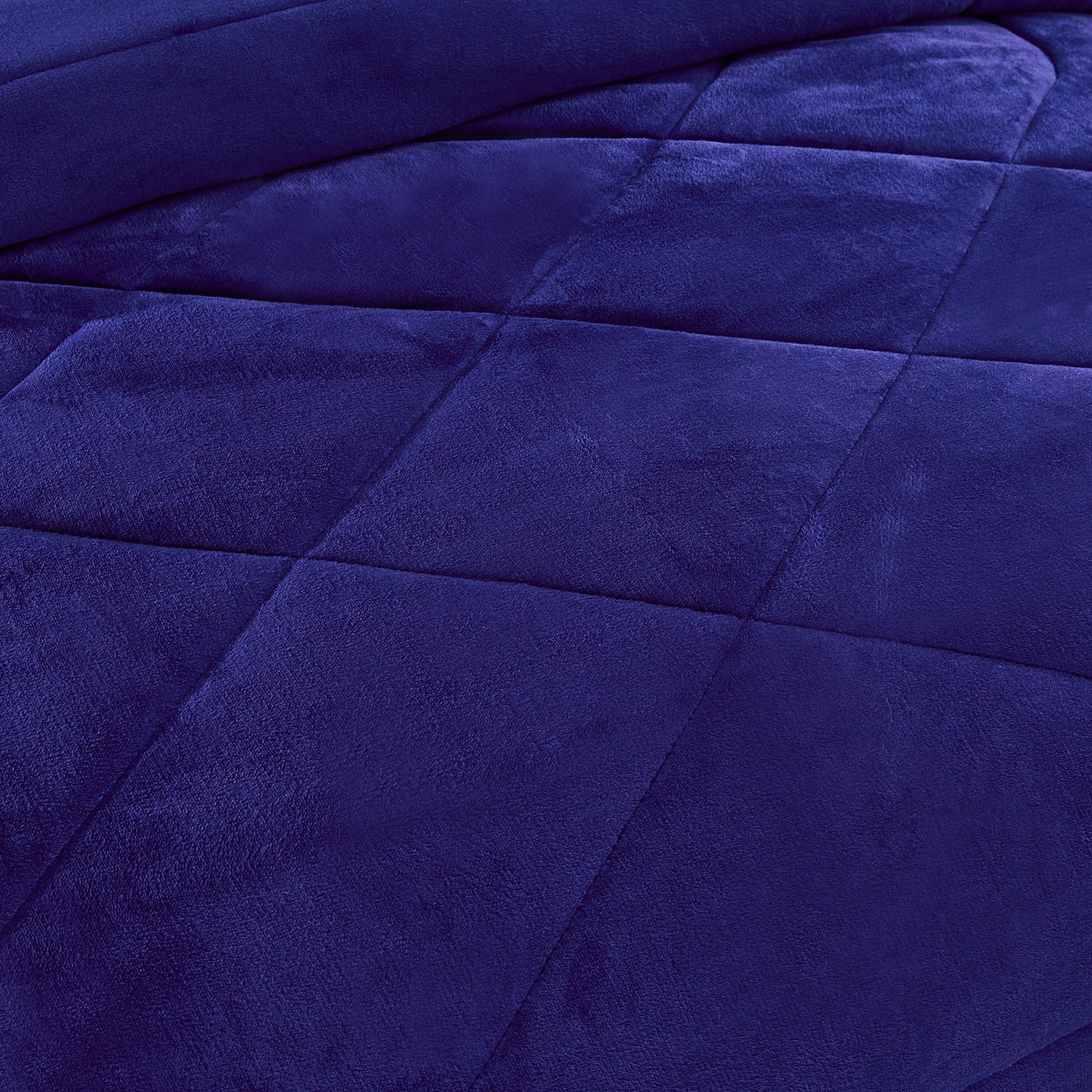 JML Sherpa Fleece Bed Blanket King 3 Pieces,Thick Warm Blanket,Navy,79" x 91",6.5lb