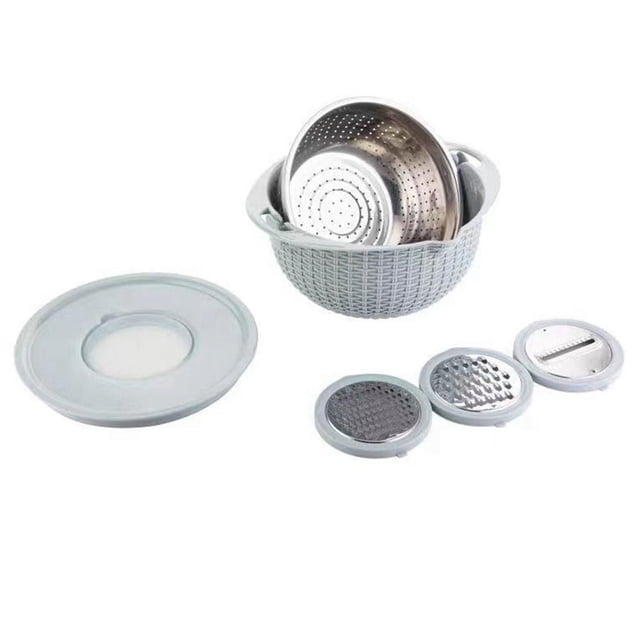 Coladores y coladores de alimentos Colador de pasta Colador de arroz Limpiador de frutas Lavado Centrifugador de ensaladas Coladores para cocina, Azul