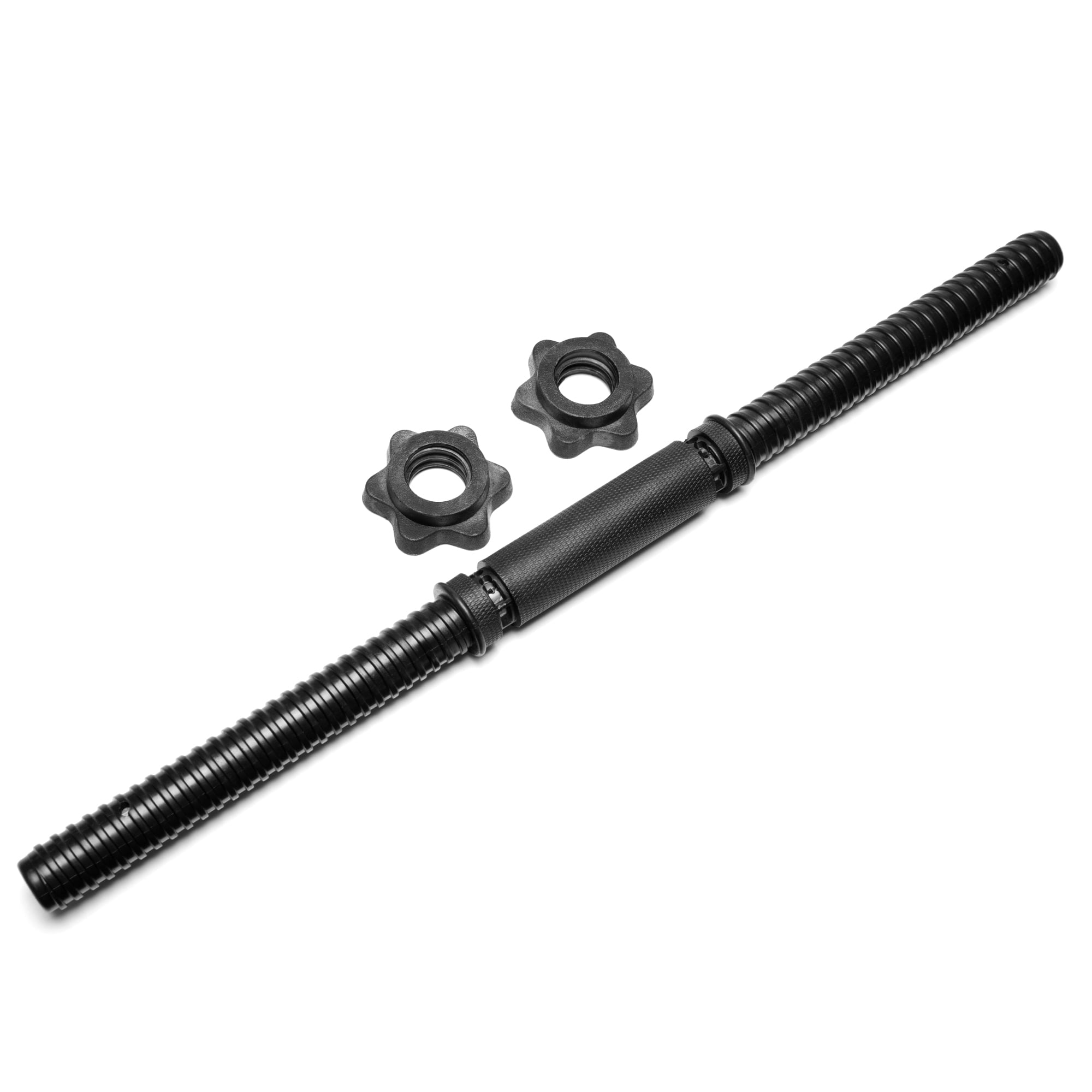 20.1" Chrome Dumbbell Bars for Exercise Spinlock Collars Weight Lifting