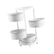 thumbnail image 5 of Estante de almacenamiento giratorio para baño, versátil, ajustable, con ruedas de pie 4 capas, 5 of 9