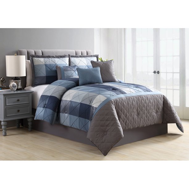 Better Homes and Gardens Elliot Plaid Soft Textured 7Piece Comforter