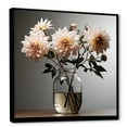 thumbnail image 2 of Designart "Minimalist Dream Of Mums I" Mums Floater Framed Canvas Wall Art, 2 of 5