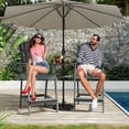 thumbnail image 2 of Tabourets de Bar de Patio, Ensemble de 2, Chaises Adirondack d'Extérieur à Dossier Haut avec Plateau de Raccord – Sièges de Balcon et de Terrasse en Poly Recyclé Résistant aux Intempéries pour Cour Arrière et Jardin, 2 of 8