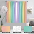 thumbnail image 2 of Rainbow Colorful Kitchen Curtains Girls Cute Kids Classroom Nursery Funny Pastel Small Short 27.5" W x 39" L Window Treatment Tiers for Bedroom Living Room Bathroom 2 Panels Rod Pocket Drapes, 2 of 6