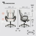 thumbnail image 5 of Sharper Image S-140 Massage and Heat Office Chair, White/Gray, 5 of 15
