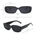 thumbnail image 4 of Paquete de 12 Anteojos de Sol Rectangulares Negros QYVEWY para Mujeres y Hombres Estilo Y2K, 4 of 6