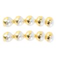 thumbnail image 1 of Accesorios de zapatos de moda con charms para cordones de zapatos, 1 par, media perla, tono dorado, 1 of 5