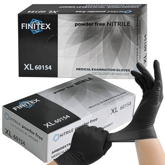 Basic Medical Blue Nitrile Exam Gloves, S - Latex-Free & Powder