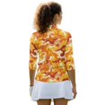 thumbnail image 3 of HUIACONG Desert Camo Print Quick Dry Golf Shirt Women Quarter Zip with Fashion Comfortable Womens 3/4 Sleeve Golf Shirts for Tennis Sports Workout Outdoor Sports, 3 of 10