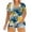 Yellow, variant on Buigttklop Womens Plus Size Summer Floral Print Tops Women'S Casual V Neck Hollow Tee Shirts Leaf Sleeve Loose Blouse
