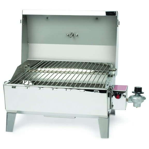 Open Box Camco Grill-Stow N Go 125 Portable Propane Grill w/Temperature Gauge
