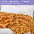 thumbnail image 2 of ZXNYH Chunky Knit Blanket Throw 51"x63", 100% Hand Knitted Chenille Throw Blanket, Big Soft Thick Yarn Cable Knit Blanket, Large Rope Knot Crochet Throw Blankets for Couch Bed Sofa (Beige), 2 of 8