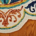 thumbnail image 4 of 4â€™ Round Ivory and Navy Decorative Area Rug, 4 of 8