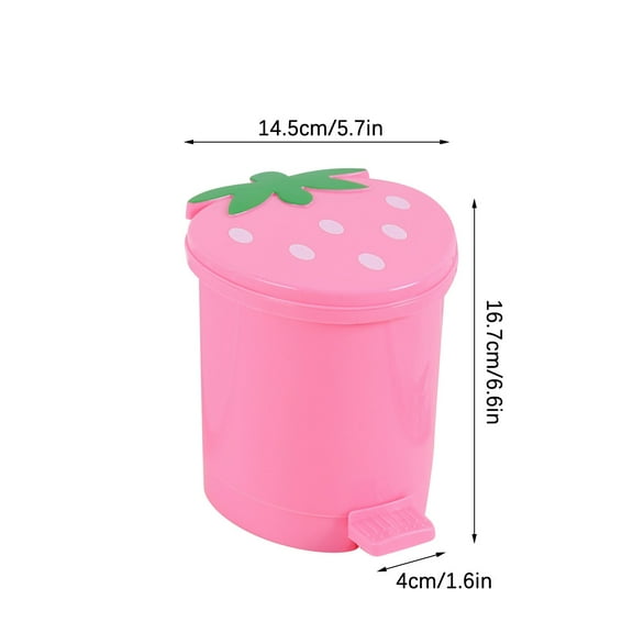 XMMSWDLA Cute Mini Desktop Trash Can Double Press Small Trash Can with Lid Suitable for Bathroom, Living Room, Bedroom, Office Countertop Trash can Lint Bin Garbage Can with Lid Waste Basket