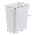thumbnail image 2 of Xyskin 3 Pack Plastic Trash Wastebasket, Garbage Cans, Deskside Garbage Bin, White, 4.5 Gallon, 2 of 6