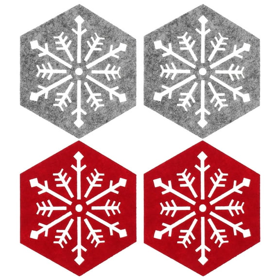 LEORX 4pcs Festive Placemat Cloth Heat-insulation for Christmas and Restaurant Owners