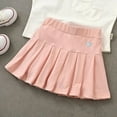 thumbnail image 2 of Toddler Pleated Skirt Girls School Unifo𝐫m Elastic Waist Skort Shorts Kids Girl Cute Tennis Mini Scooter Skirts, 2 of 9